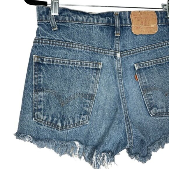 Levi’s Vintage Orange Tab Cutoff Denim Shorts 80s Size 30 - Picture 6 of 14